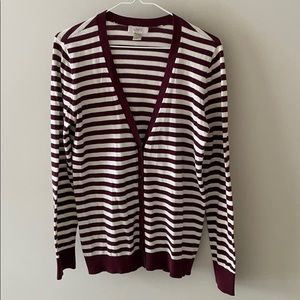LOFT striped cardigan